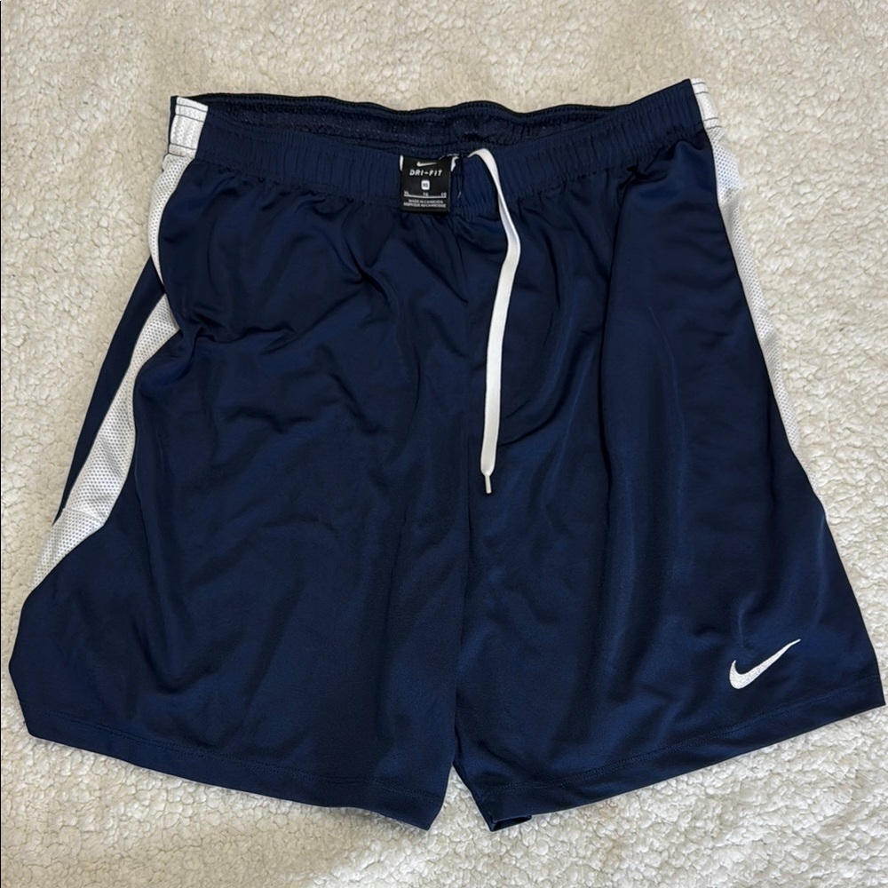 Nike Blue and White Athletic Shorts